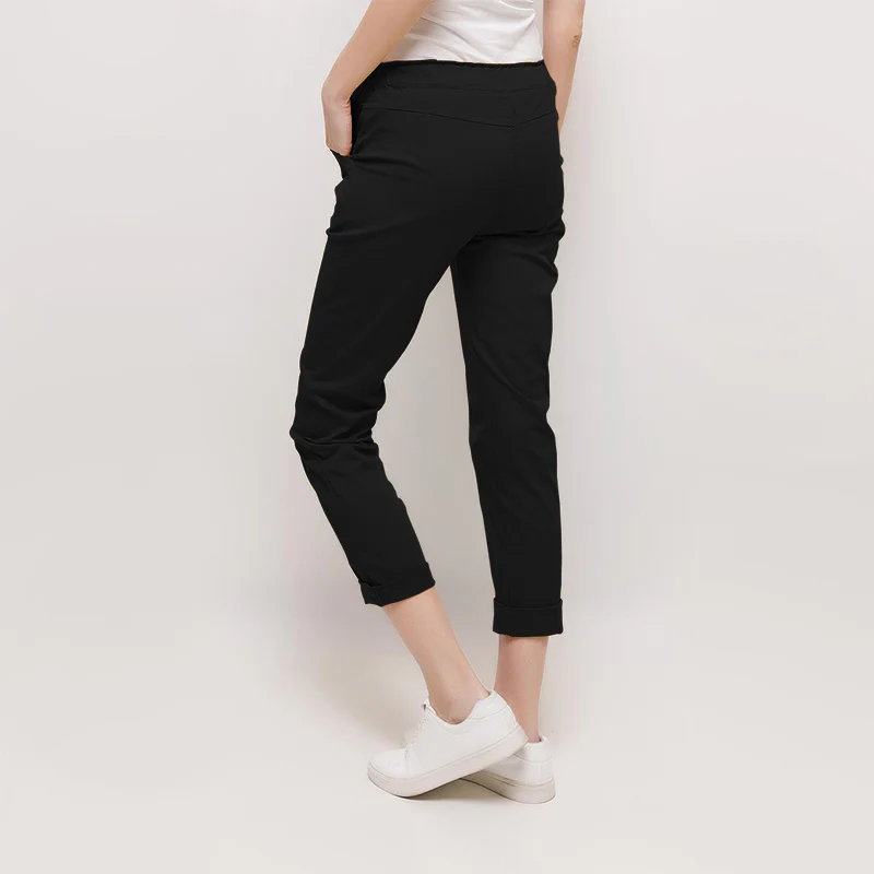 Emily Chino Trousers (Black) - Image 2