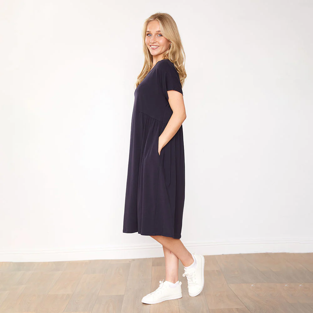 Aaliyah Dress (Navy) - Image 7