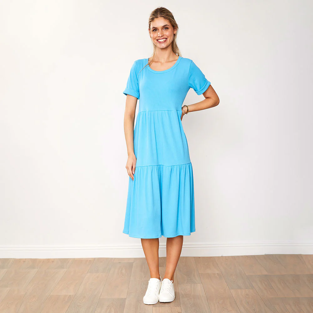 Aida Dress (Blue) - Image 4
