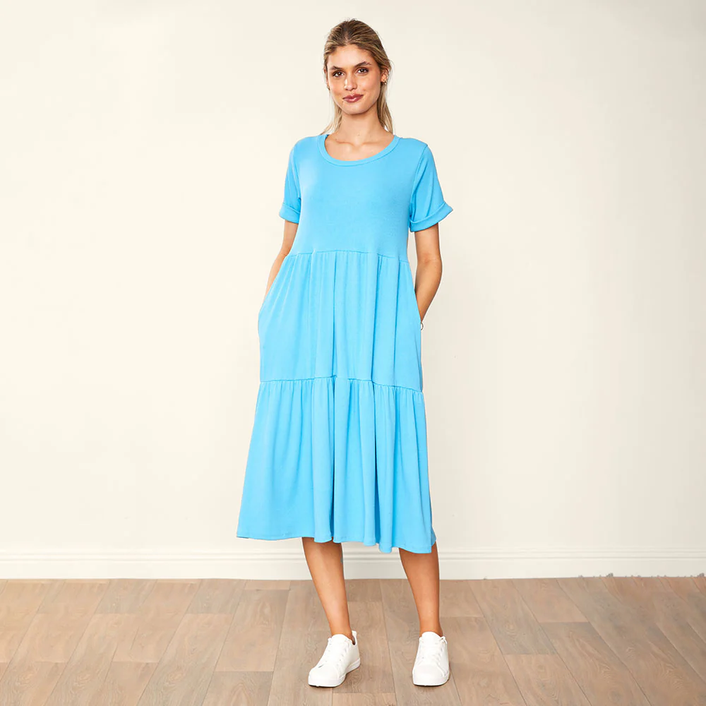 Aida Dress (Blue) - Image 7