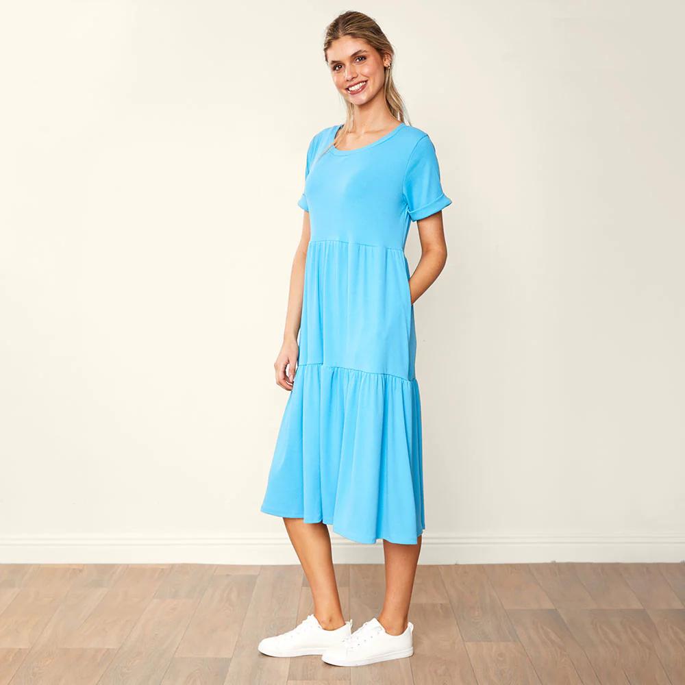 Aida Dress Pink & Blue (2 for €66) - Image 7