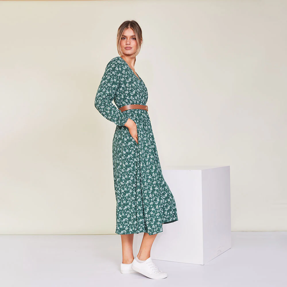 Alanna Dress (Green) - Image 10