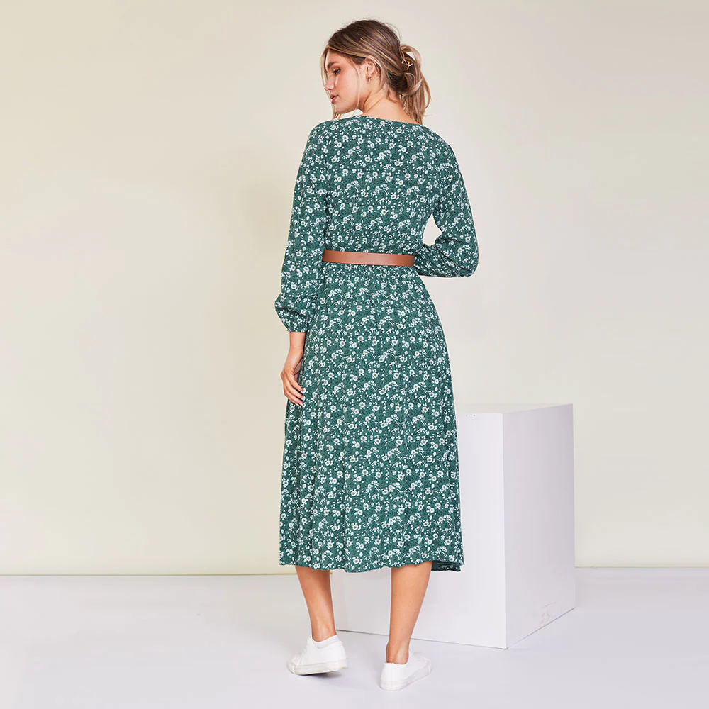 Alanna Dress (Green) - Image 11