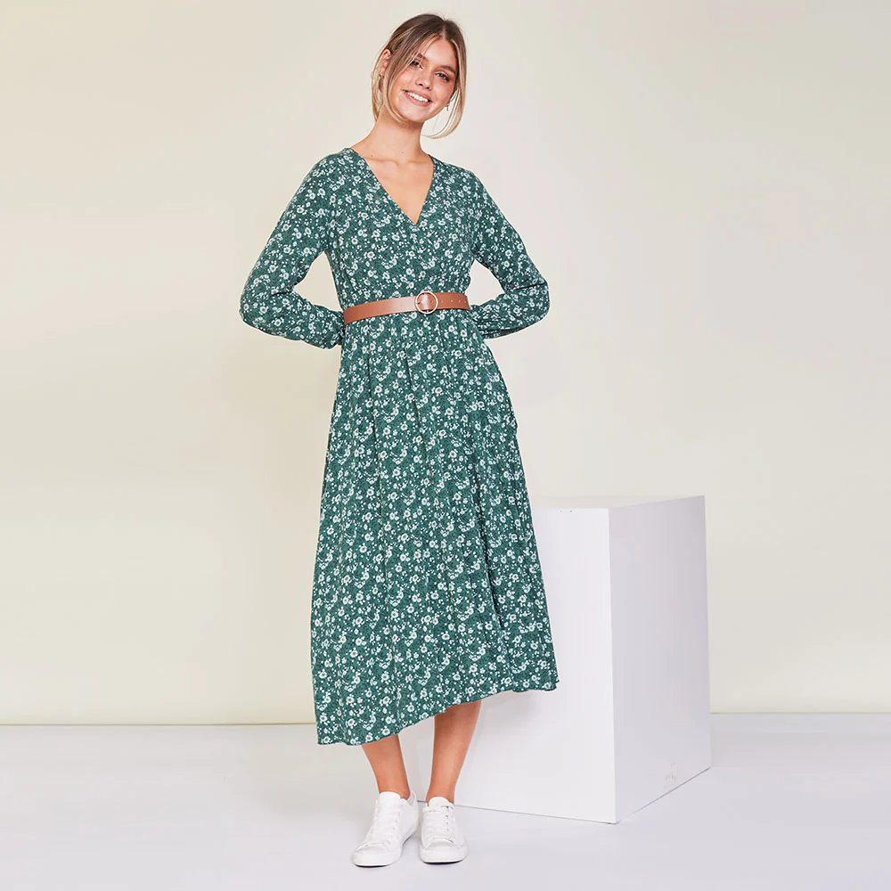 Alanna Dress (Green) - Image 3