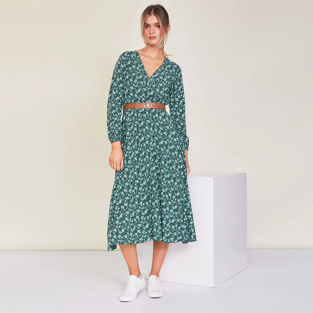Alanna Dress (Green) - Image 4
