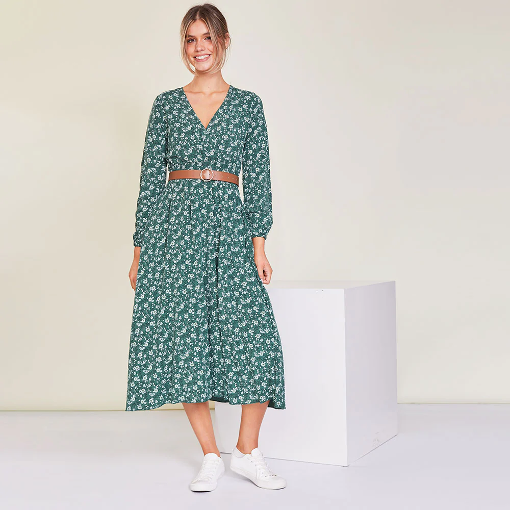 Alanna Dress (Green) - Image 5