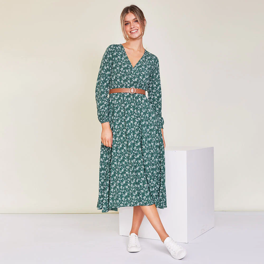 Alanna Dress (Green) - Image 6