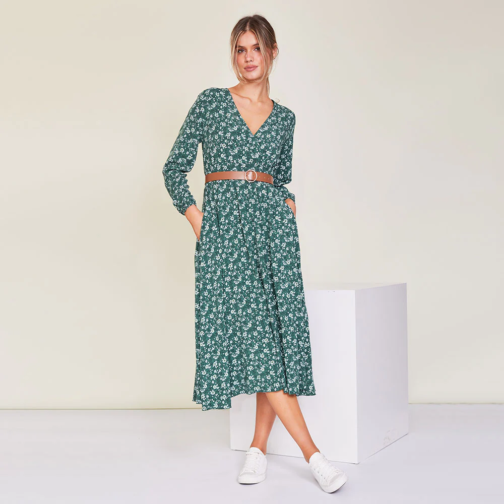 Alanna Dress (Green) - Image 8
