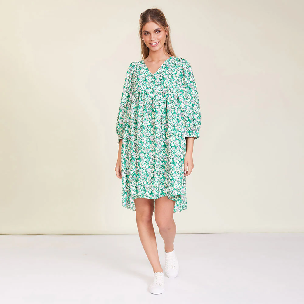 Alyssa Dress (Green Floral) - Image 2