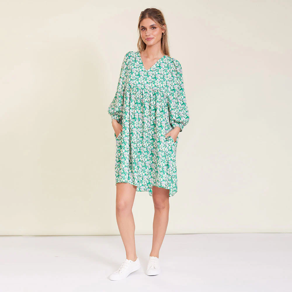 Alyssa Dress (Green Floral) - Image 6