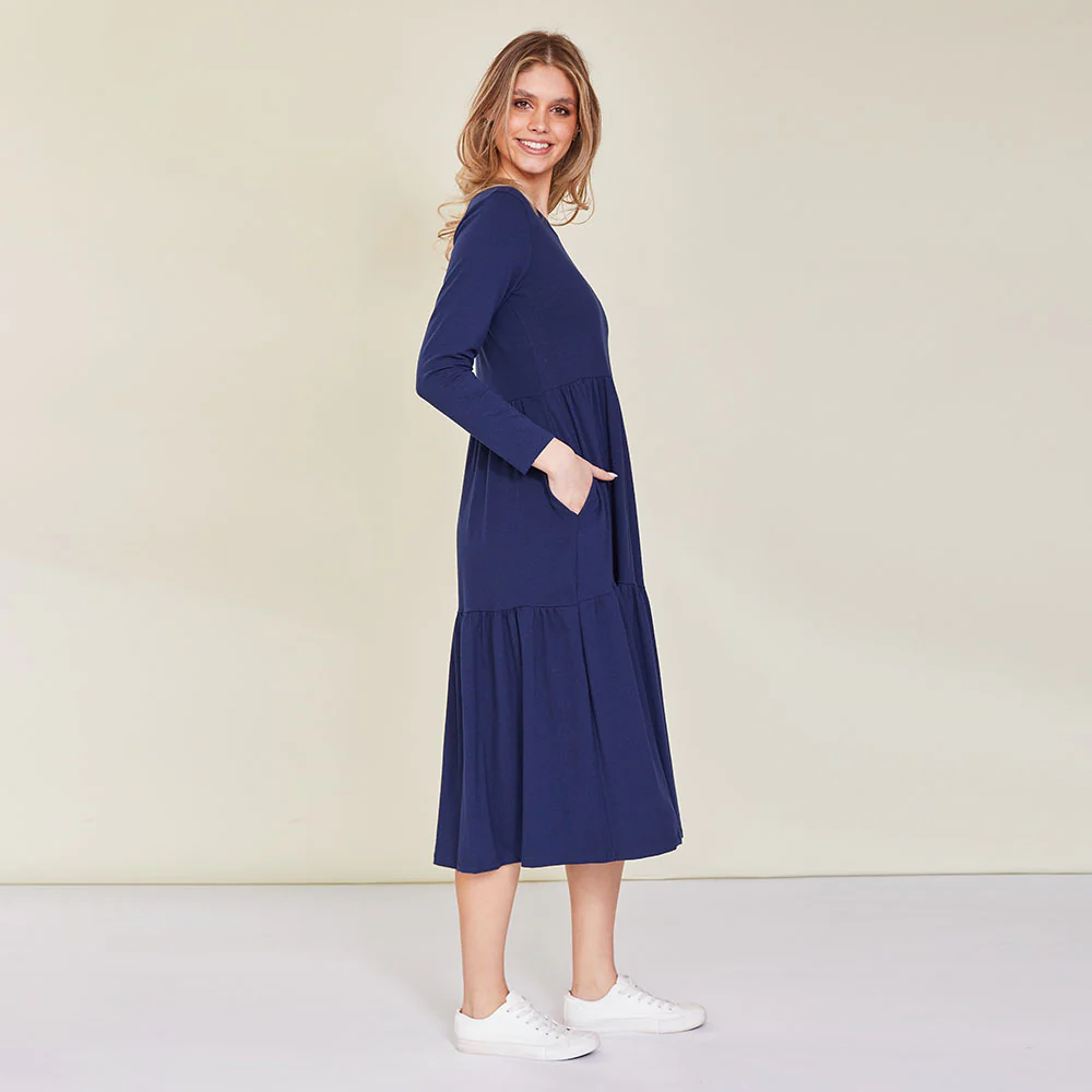 Amber Dress (Navy) - Image 3