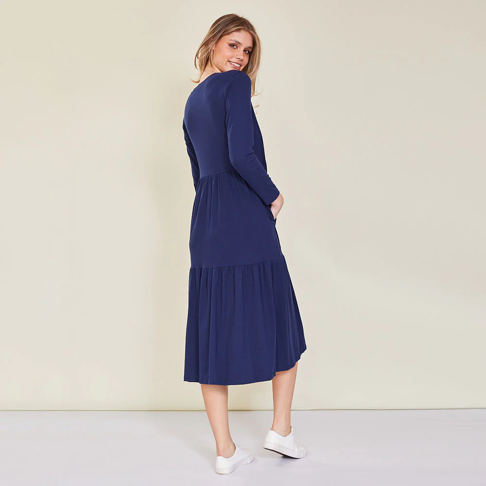 Amber Dress (Navy) - Image 7