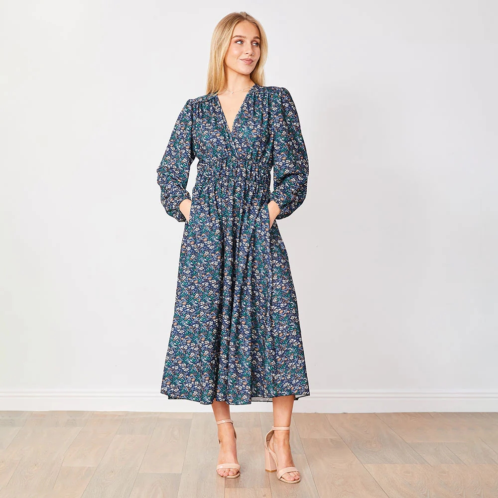 Arianna Dress (Blue Floral) - Image 10