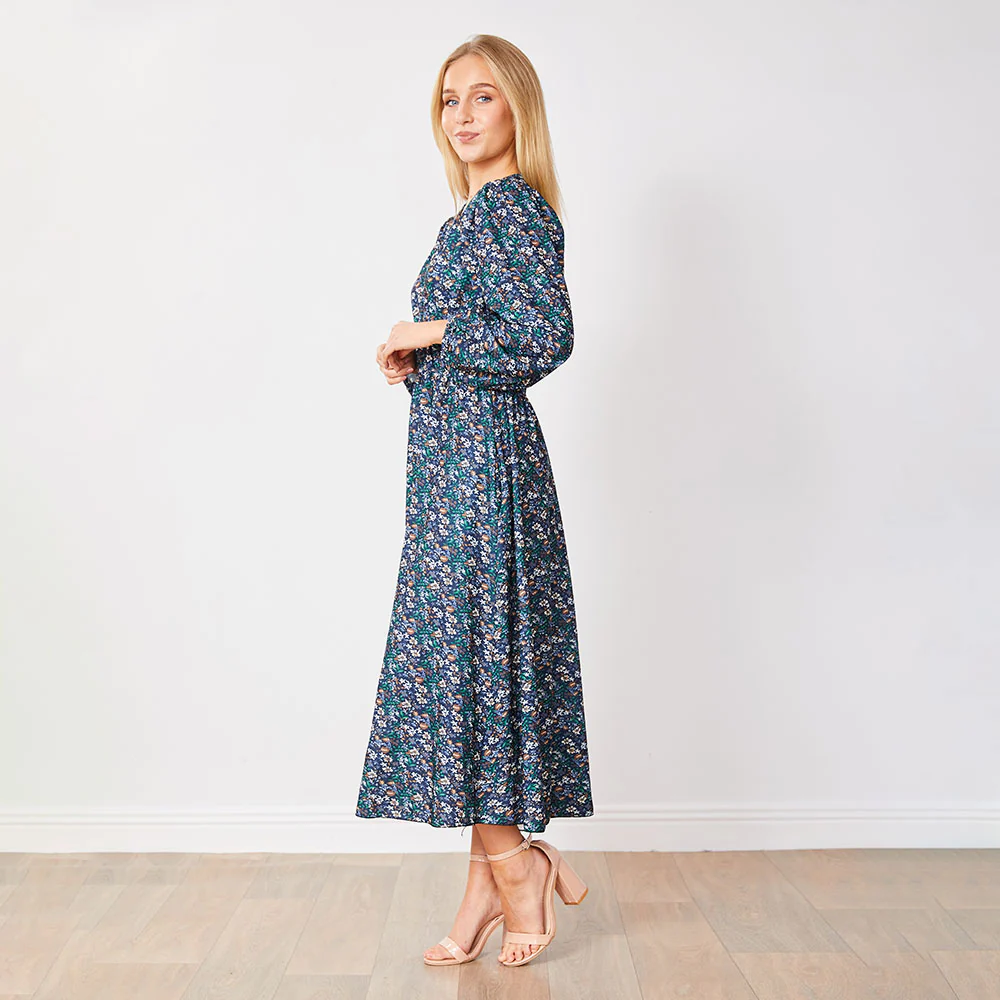 Arianna Dress (Blue Floral) - Image 11
