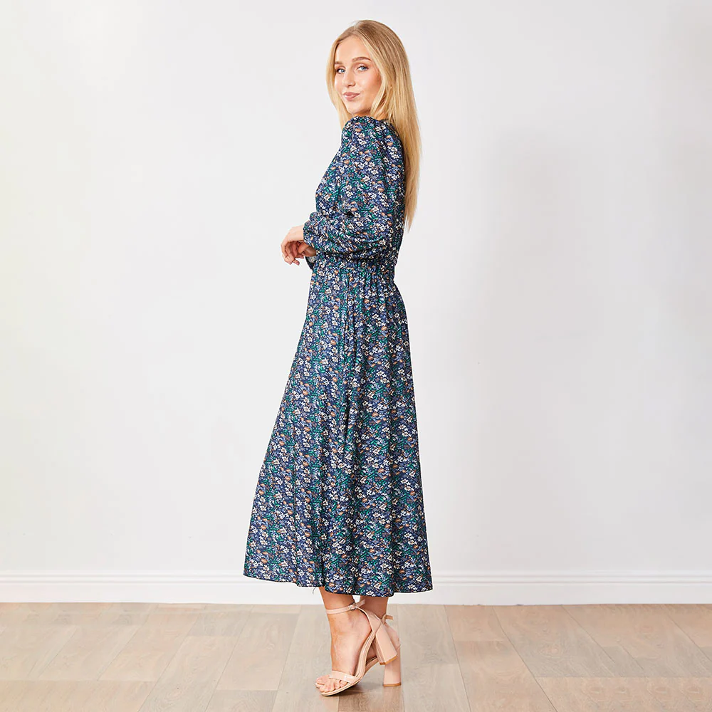 Arianna Dress (Blue Floral) - Image 12
