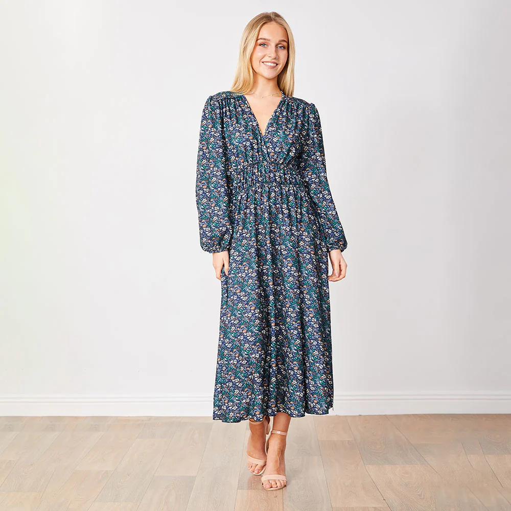 Arianna Dress (Blue Floral) - Image 4