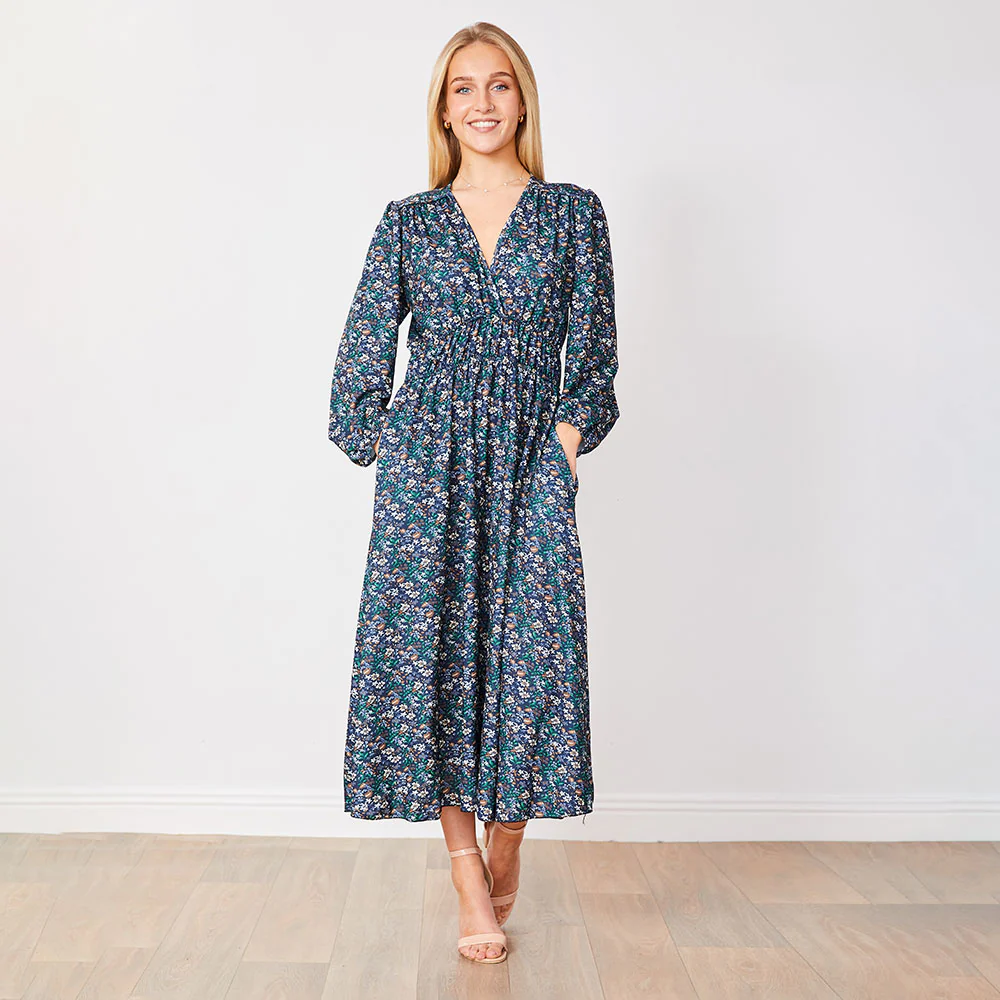 Arianna Dress (Blue Floral) - Image 6