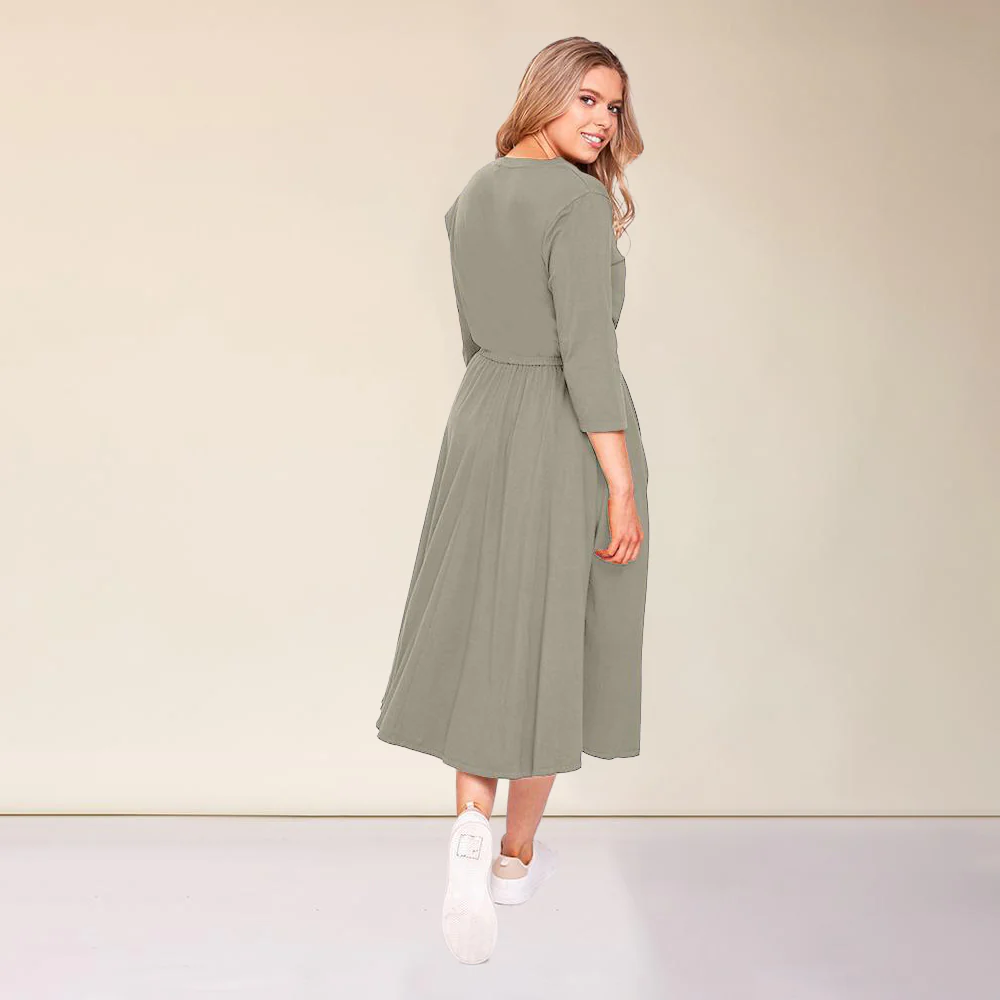 Ava Dress (Khaki) - Image 7