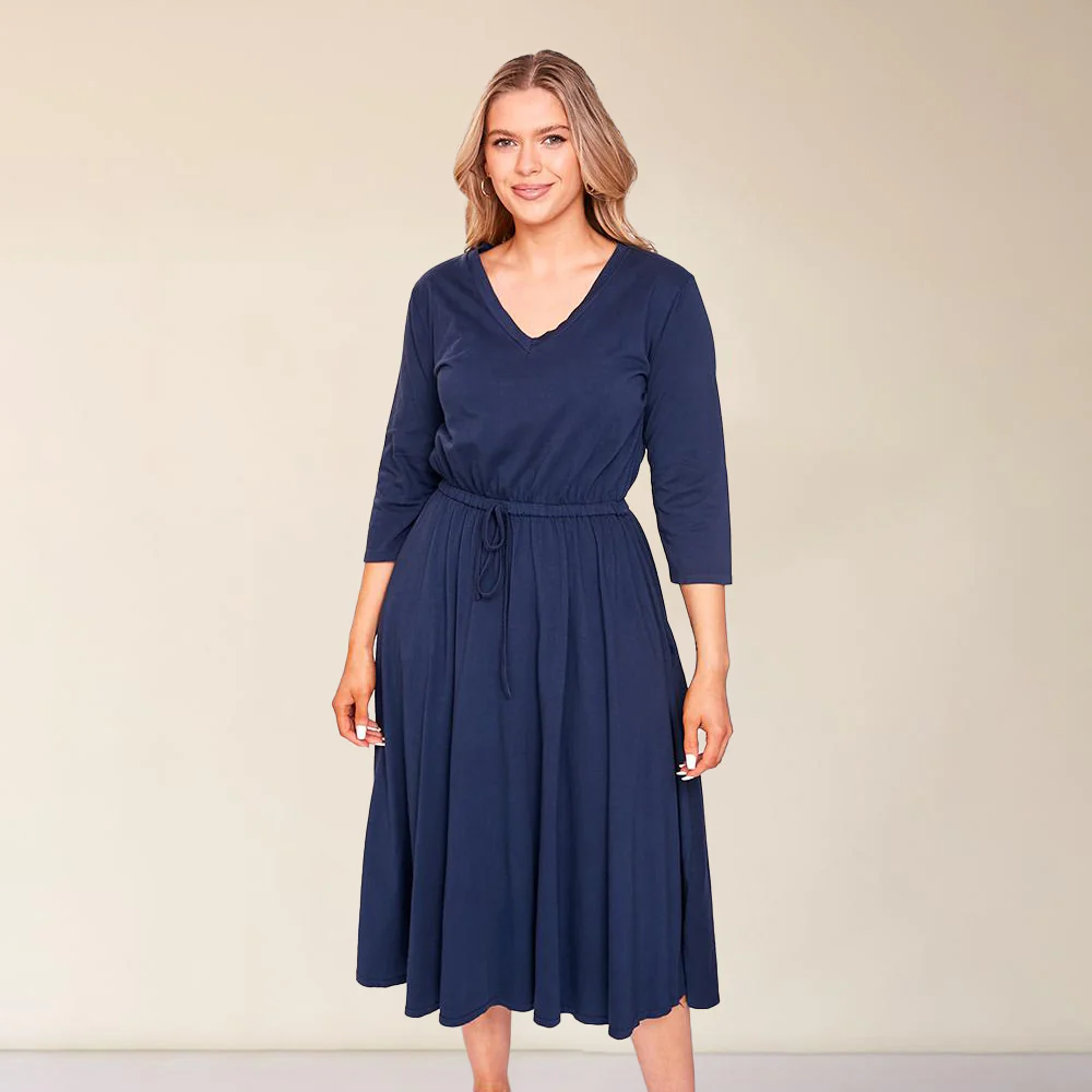 Ava Dress (Navy) - Image 6