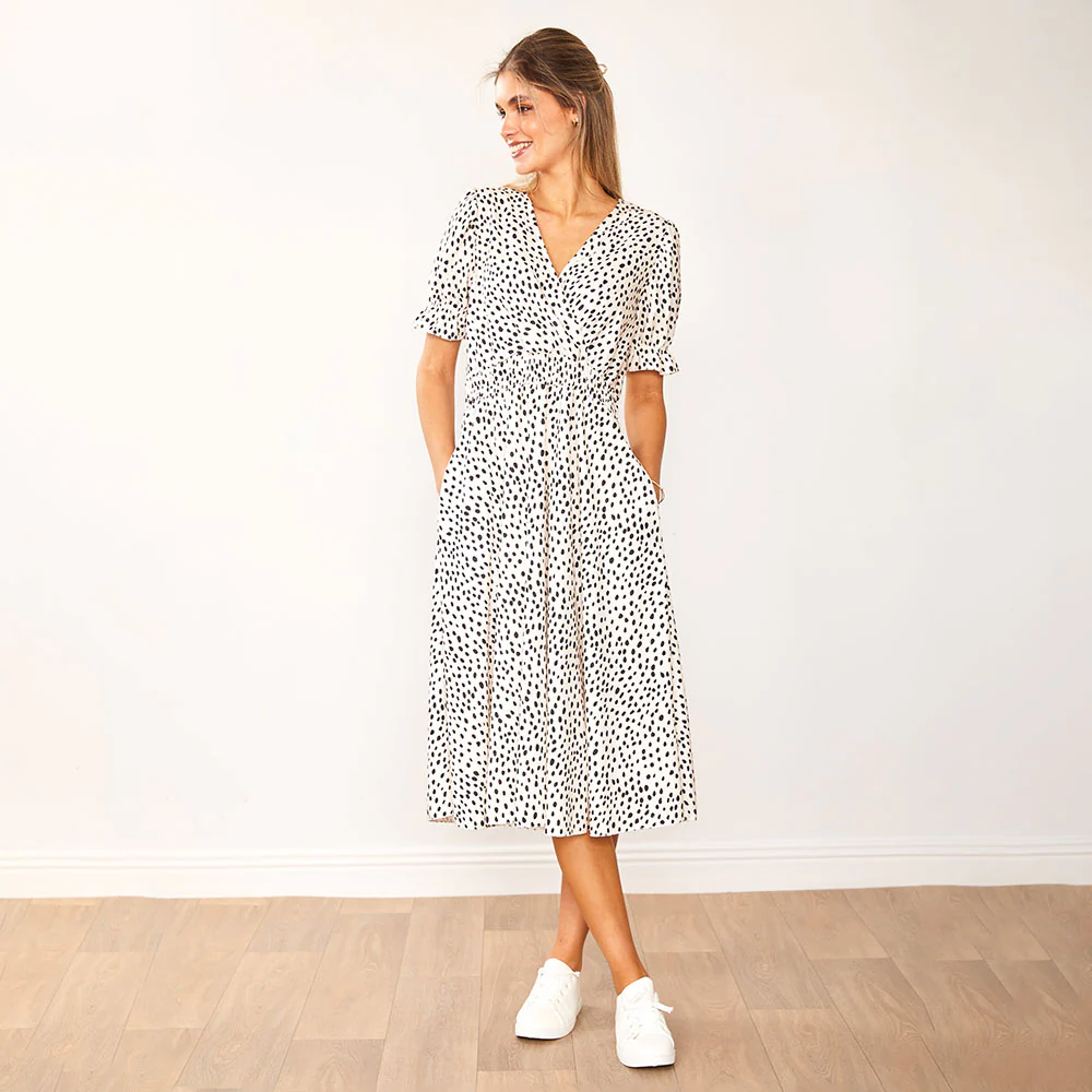 Belle Dress (Black Polka Dot) - Image 3
