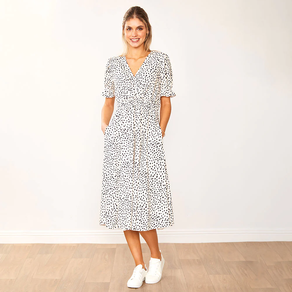 Belle Dress (Black Polka Dot) - Image 6