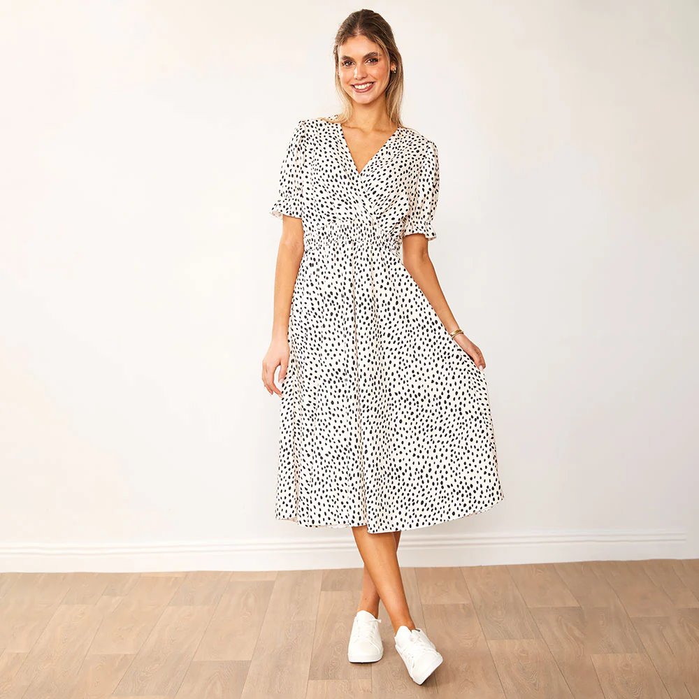 Belle Dress (Black Polka Dot) - Image 9