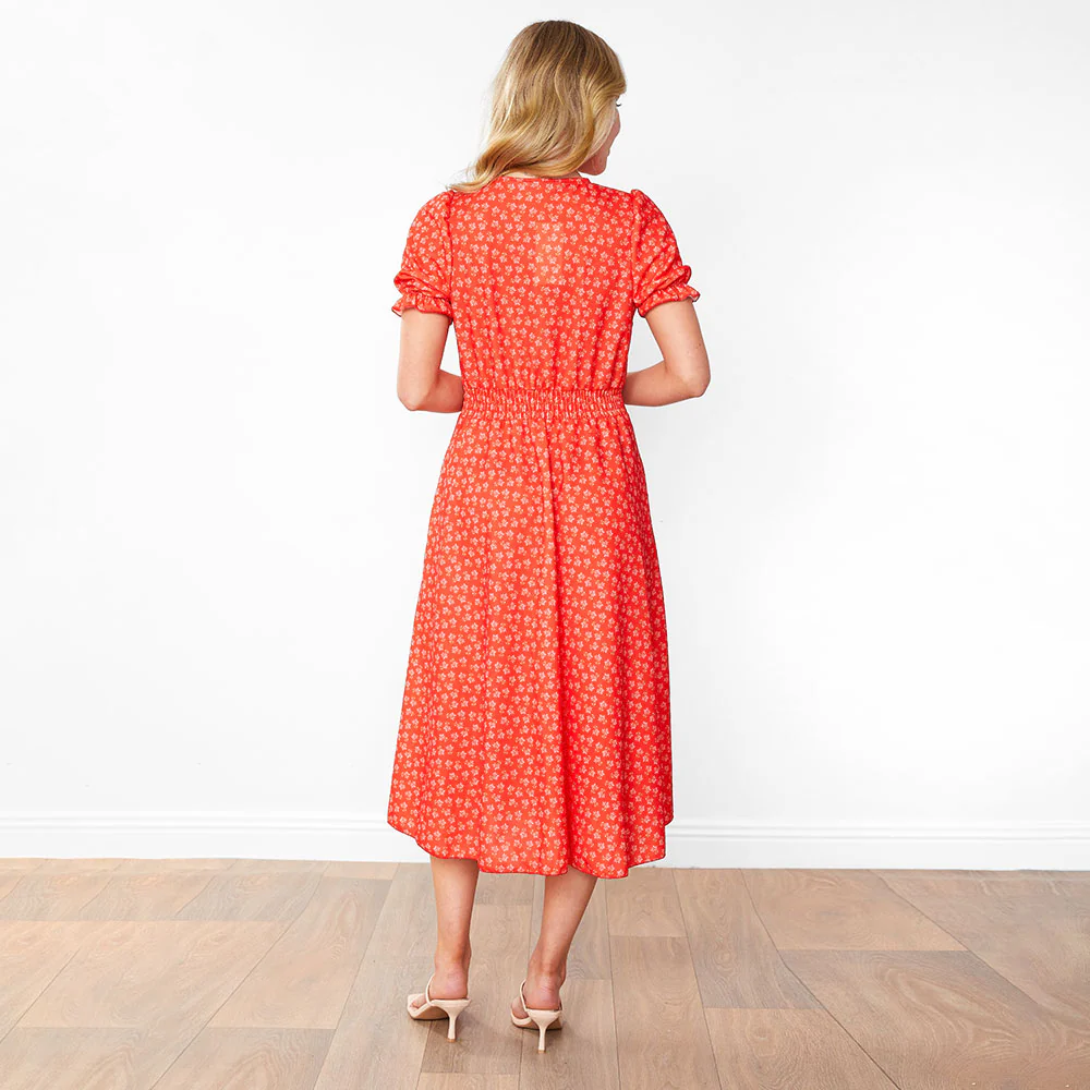 Belle Dress (Red Blossom) - Image 7
