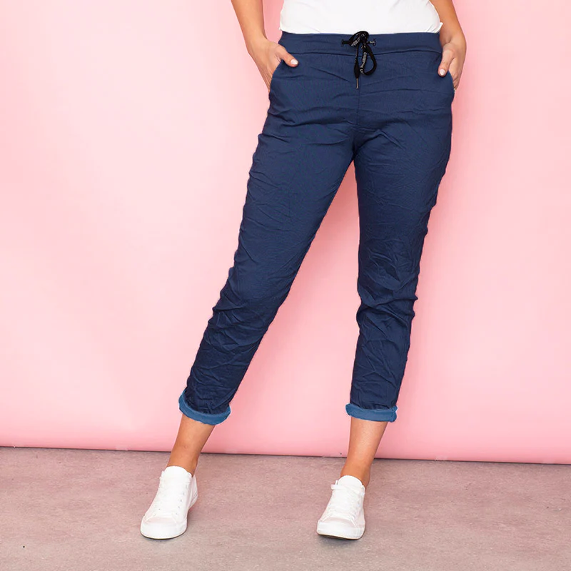 Billie Crinkle Jogger (Dark Blue) - Image 3