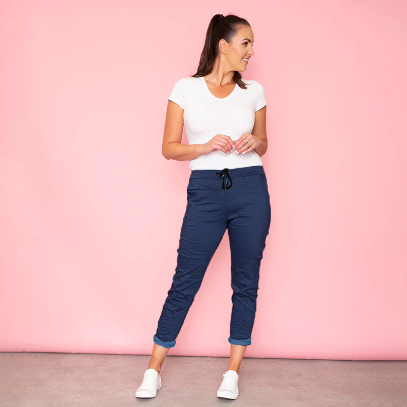 Billie Crinkle Jogger (Dark Blue) - Image 9
