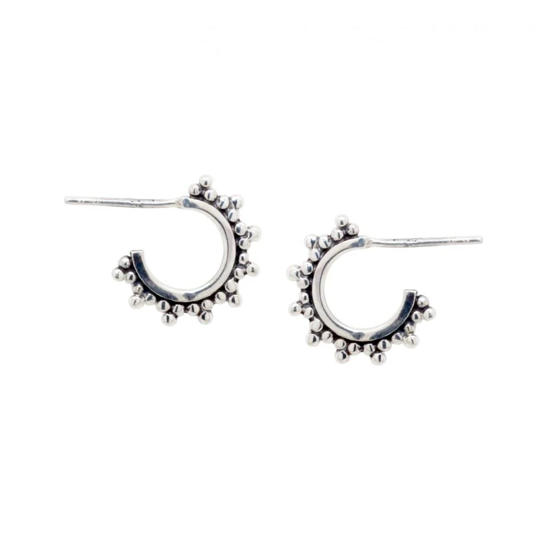 Bohemian Hoop Earring Silver - Image 2