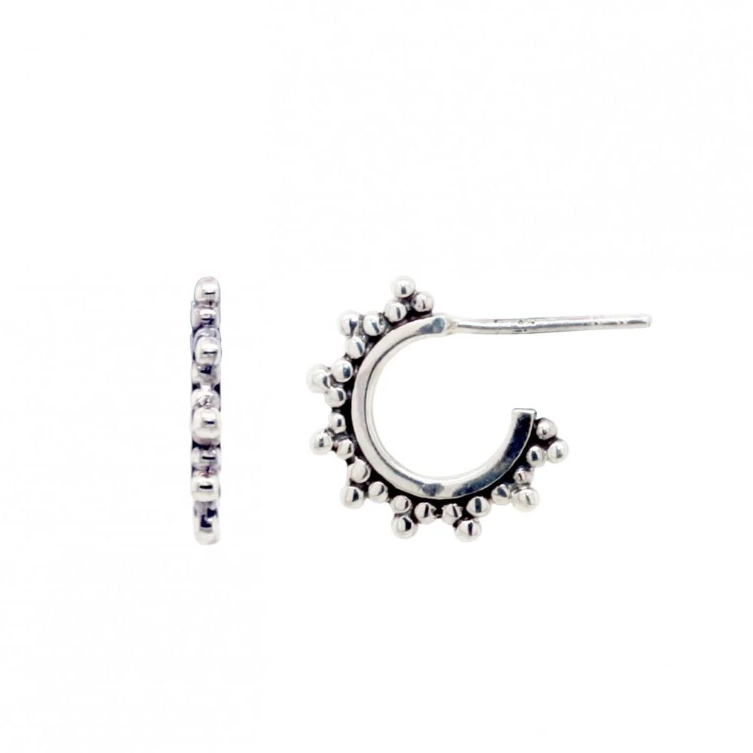 Bohemian Hoop Earring Silver - Image 3