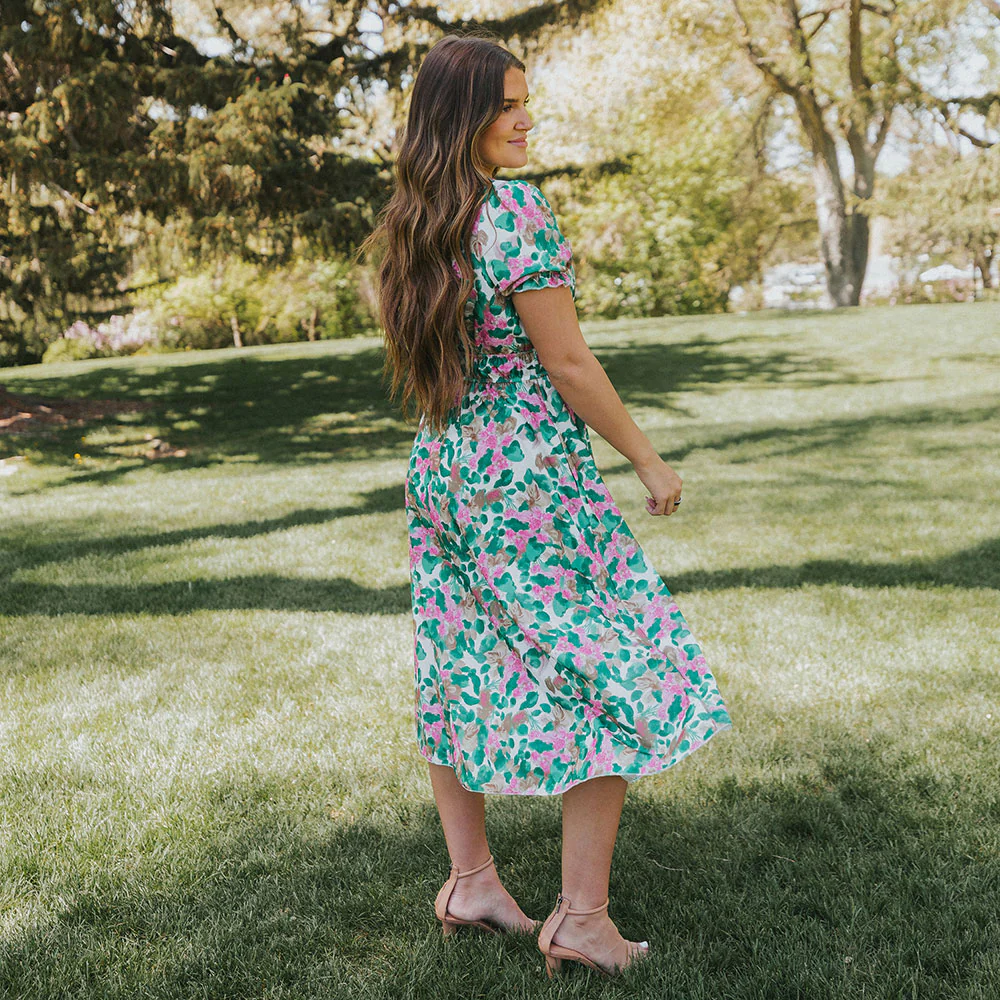 Bonnie Dress (Green Floral) - Image 10