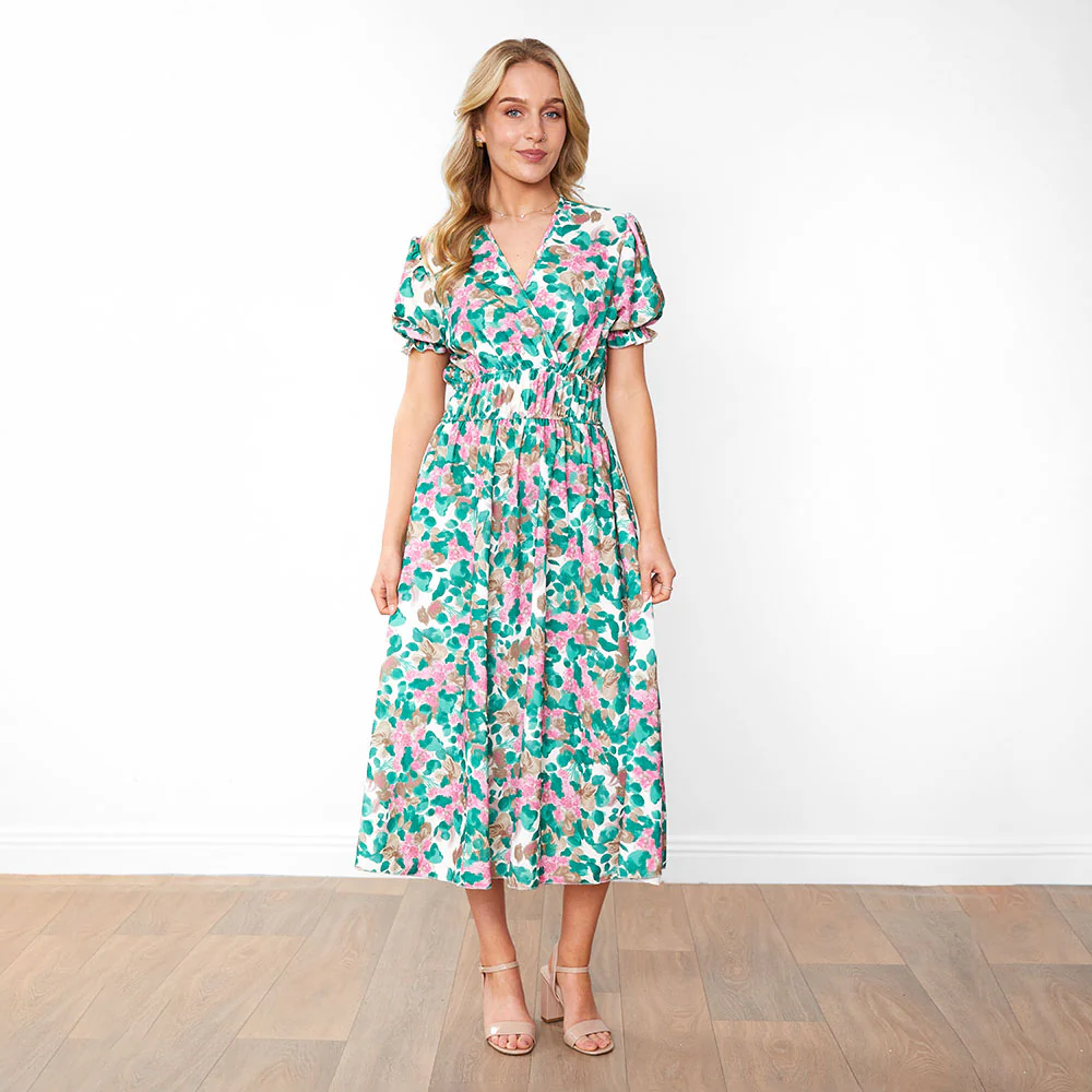 Bonnie Dress (Green Floral) - Image 15