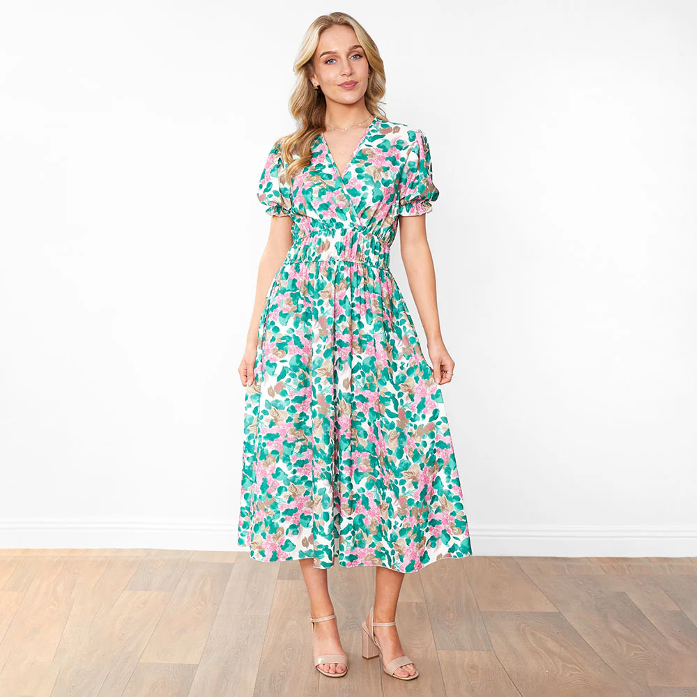 Bonnie Dress (Green Floral) - Image 16