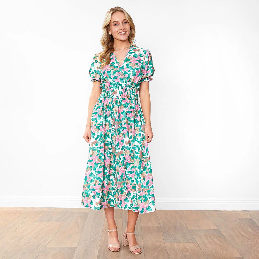 Bonnie Dress (Green Floral) - Image 18