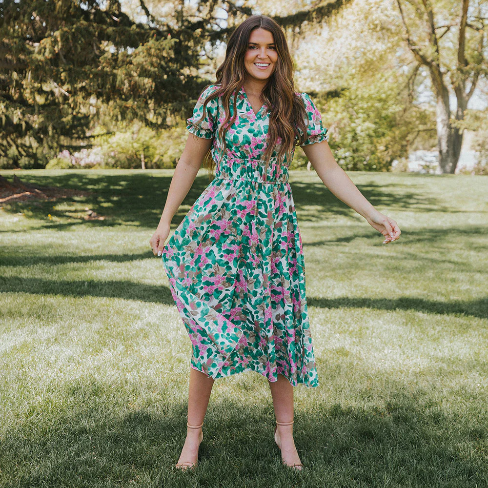 Bonnie Dress (Green Floral) - Image 4