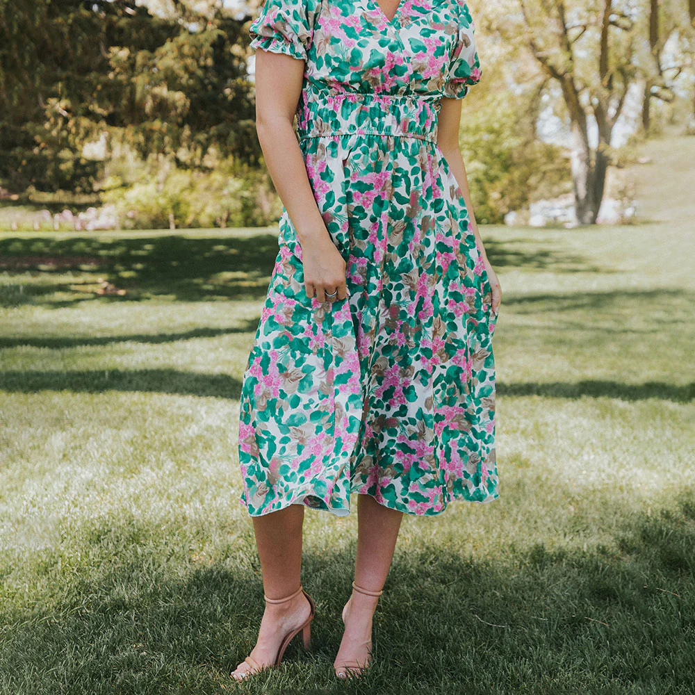 Bonnie Dress (Green Floral) - Image 5