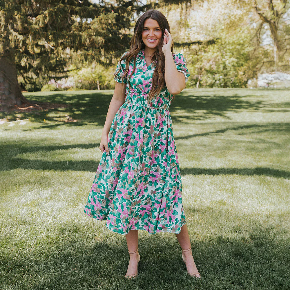 Bonnie Dress (Green Floral) - Image 6