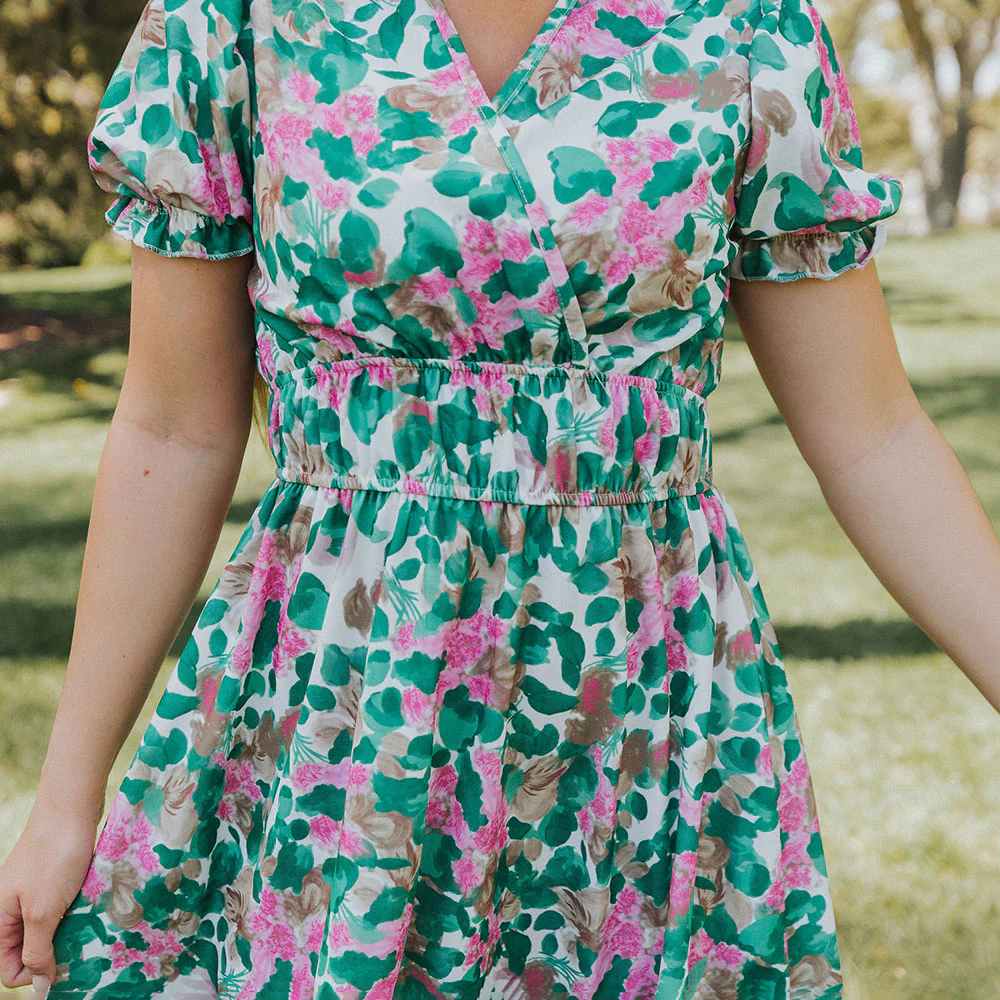 Bonnie Dress (Green Floral) - Image 7