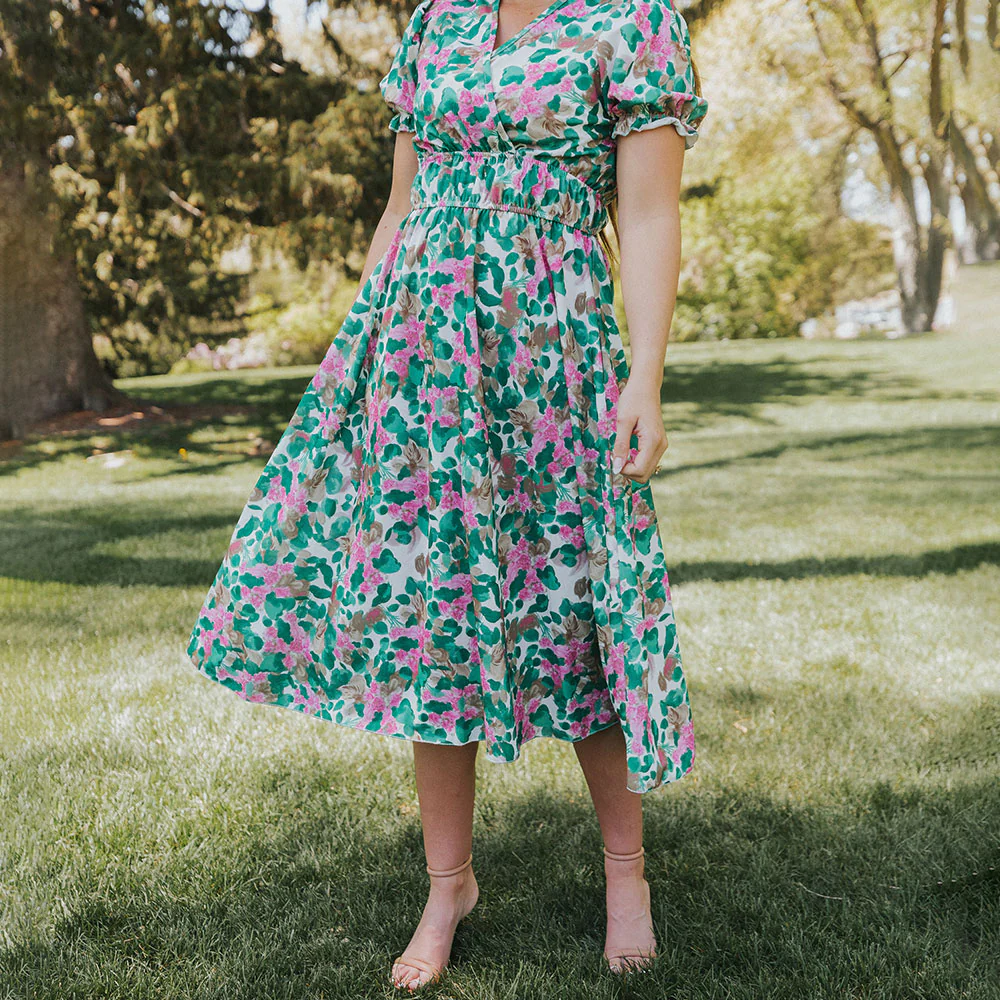 Bonnie Dress (Green Floral) - Image 8