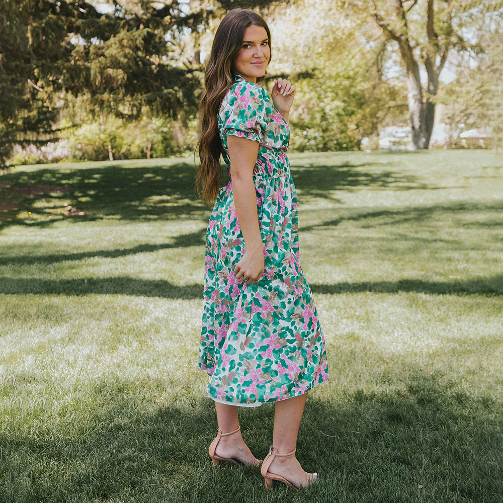 Bonnie Dress (Green Floral) - Image 9