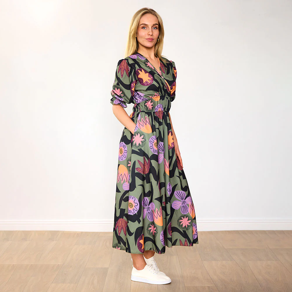 Bonnie Dress (Olive Bloom) - Image 10