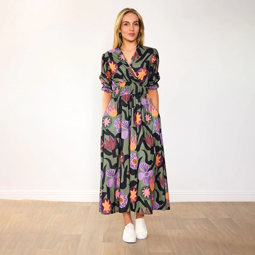 Bonnie Dress (Olive Bloom) - Image 5
