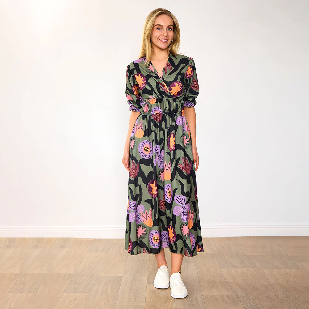 Bonnie Dress (Olive Bloom) - Image 6
