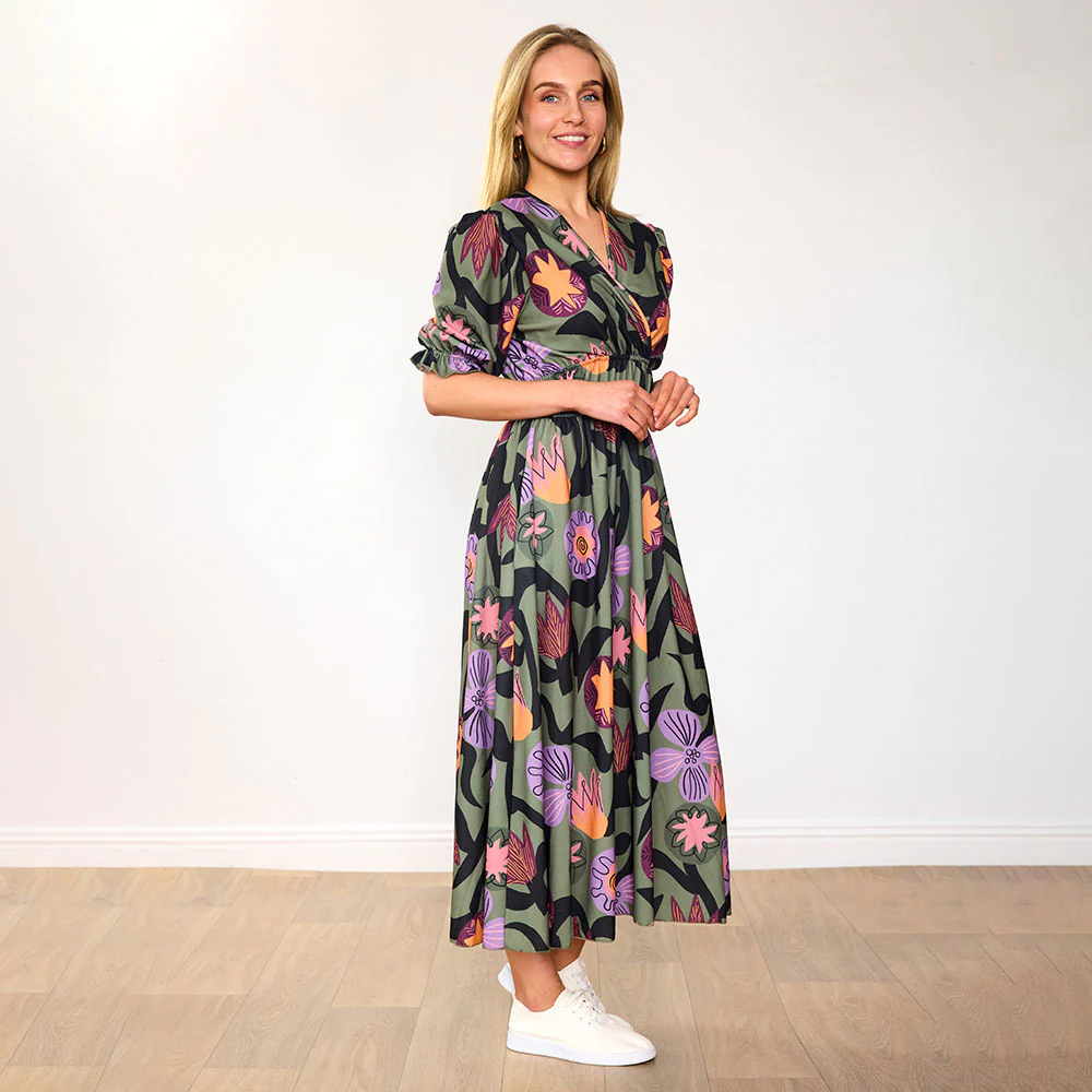 Bonnie Dress (Olive Bloom) - Image 8