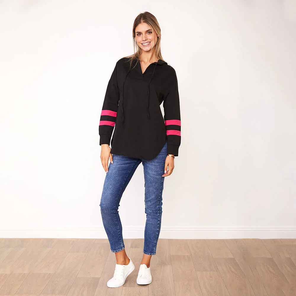 Bree Hoody (Black/Fuchsia) - Image 3