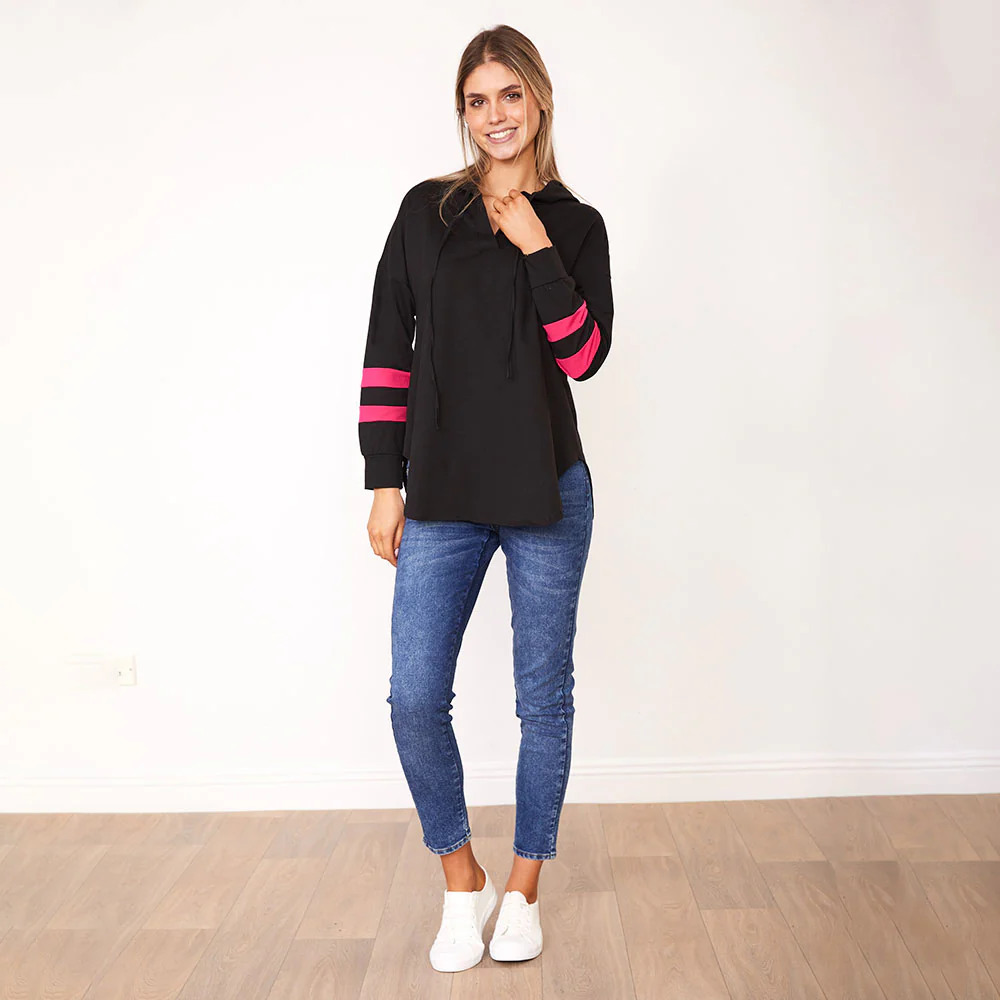 Bree Hoody (Black/Fuchsia) - Image 4