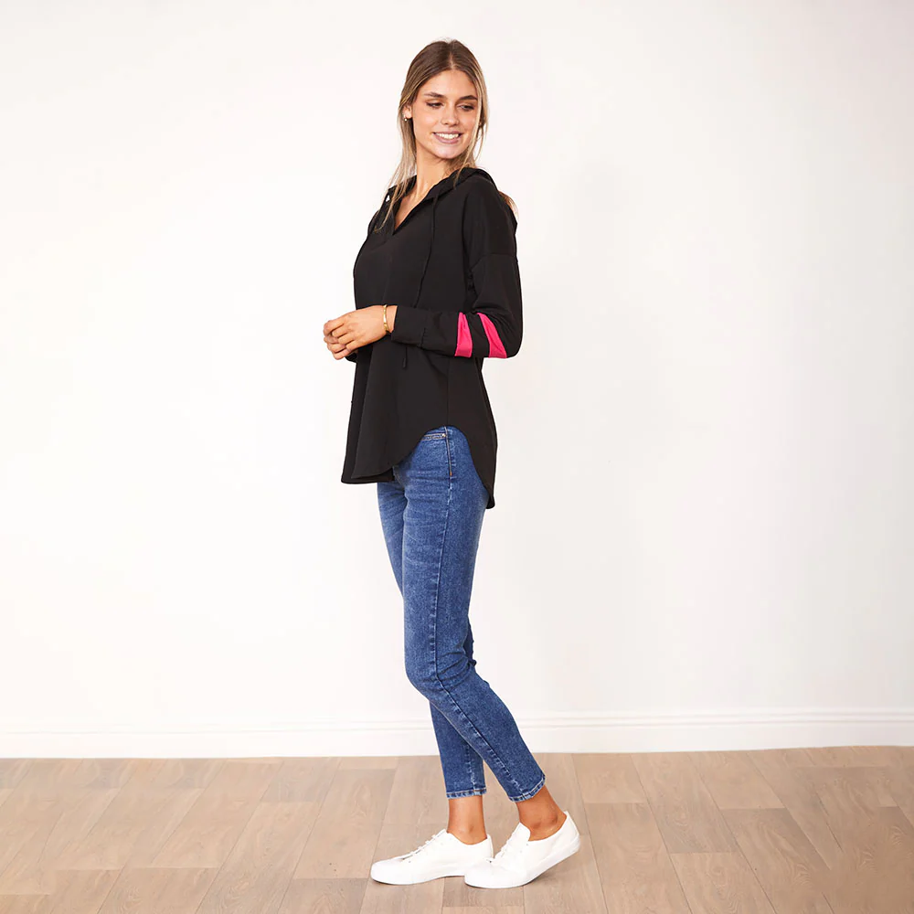 Bree Hoody (Black/Fuchsia) - Image 7