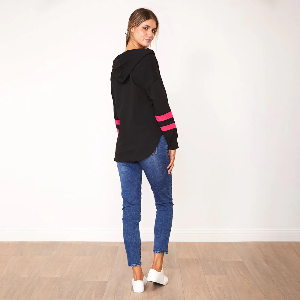 Bree Hoody (Black/Fuchsia) - Image 8