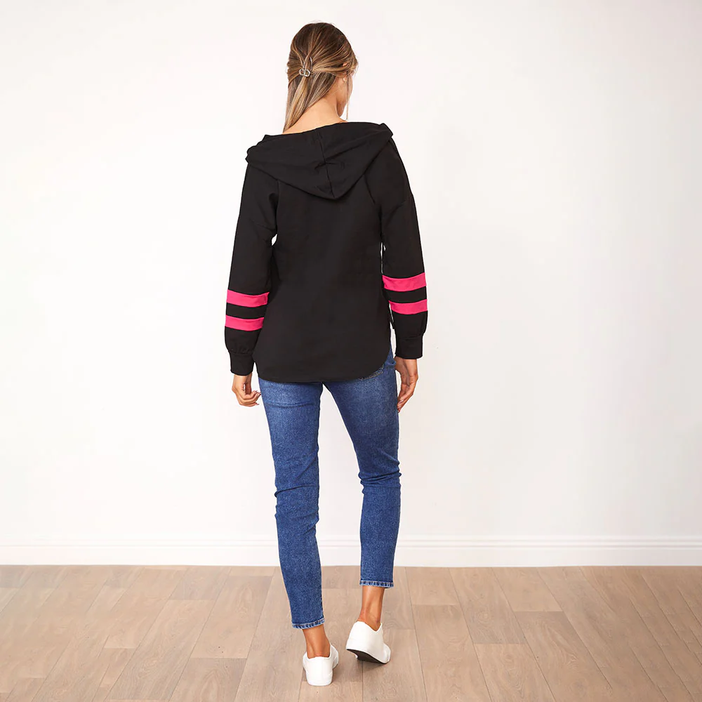 Bree Hoody (Black/Fuchsia) - Image 9